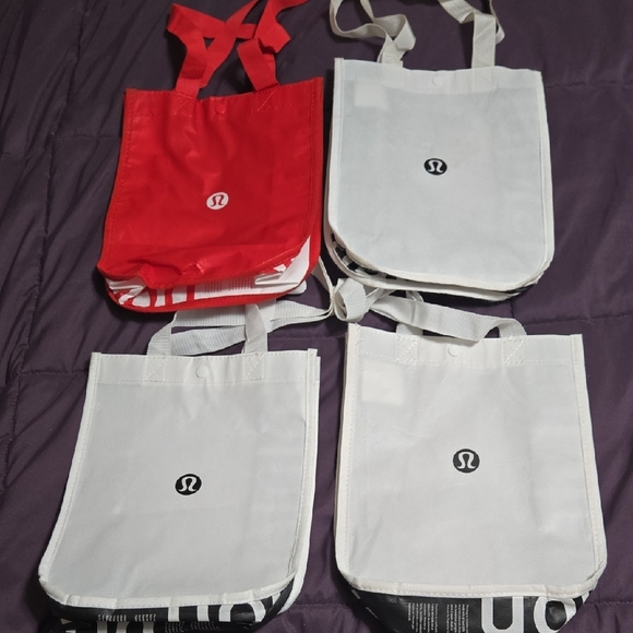 lululemon athletica Handbags - lululemon athletica Red and White Tote Bag Set of 4